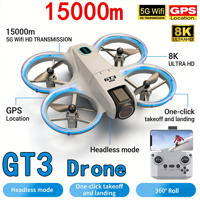 신형 GT3 MAX 드론 8K HD 항공 촬영 헤드리스 - Drone Kit Tricopter 리뷰 및 가격