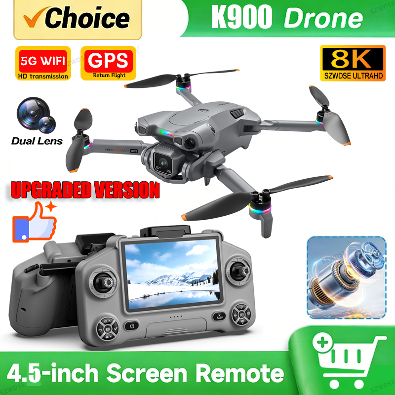 새로운 K900 MAX GPS 드론, 4K 전문가용 H - Drone Kit With Camera 리뷰 및 가격